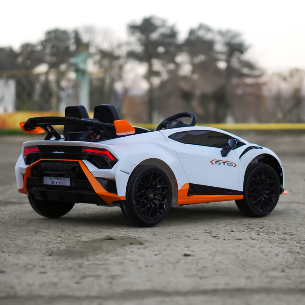 Masinuta electrica cu functie drift Lamborghini Huracan STO, putere 500W, 24V, echipare Premium, alb [7]