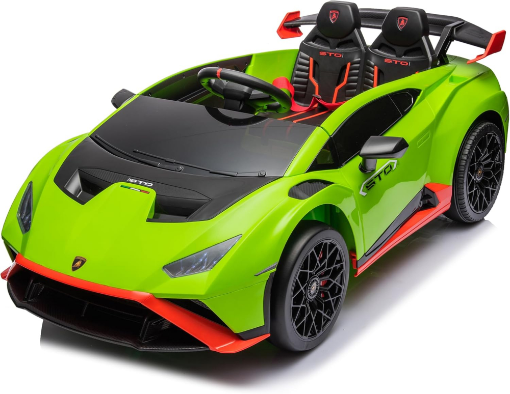 Masinuta electrica cu functie drift Lamborghini Huracan STO, putere 500W, 24V, echipare Premium, verde [17]