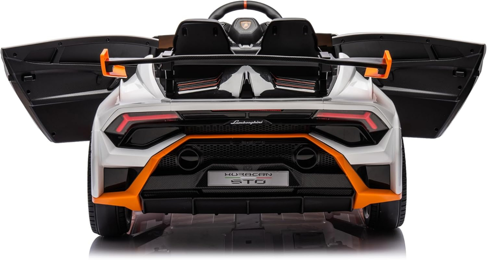 Masinuta electrica cu functie drift Lamborghini Huracan STO, putere 500W, 24V, echipare Premium, alb [3]