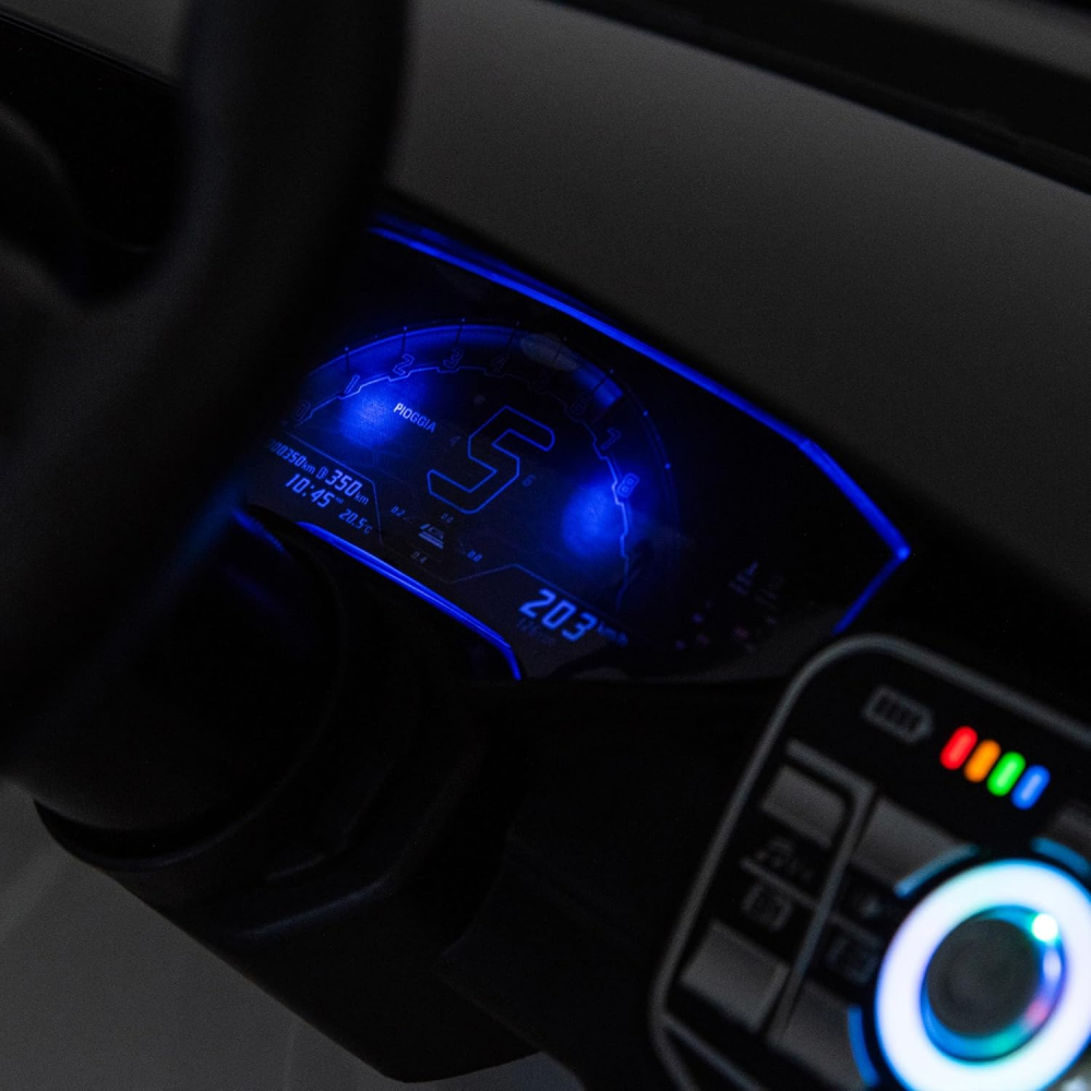 Masinuta electrica cu functie drift Lamborghini Huracan STO, putere 500W, 24V, echipare Premium, alb [5]