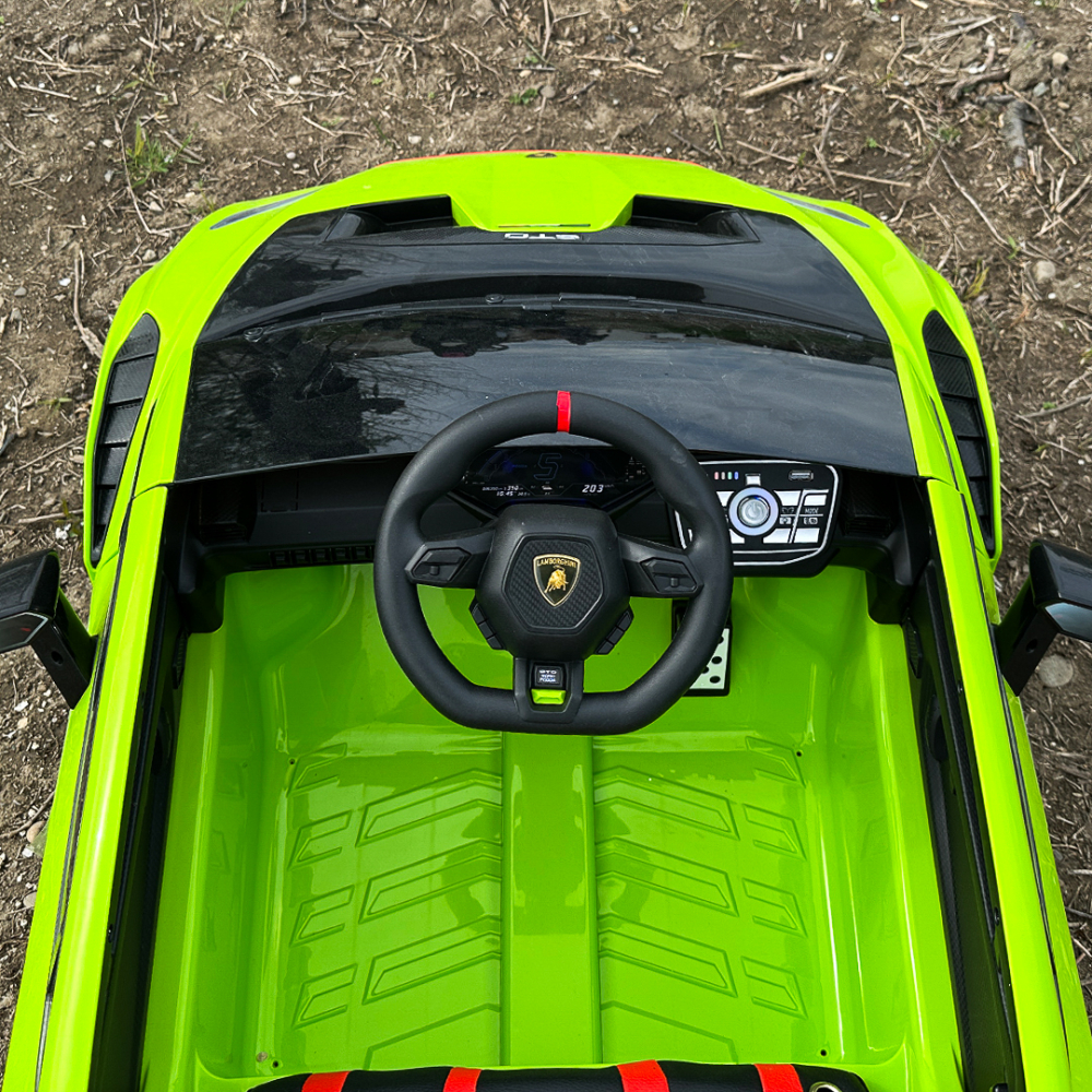 Masinuta electrica cu functie drift Lamborghini Huracan STO, putere 500W, 24V, echipare Premium, verde [14]