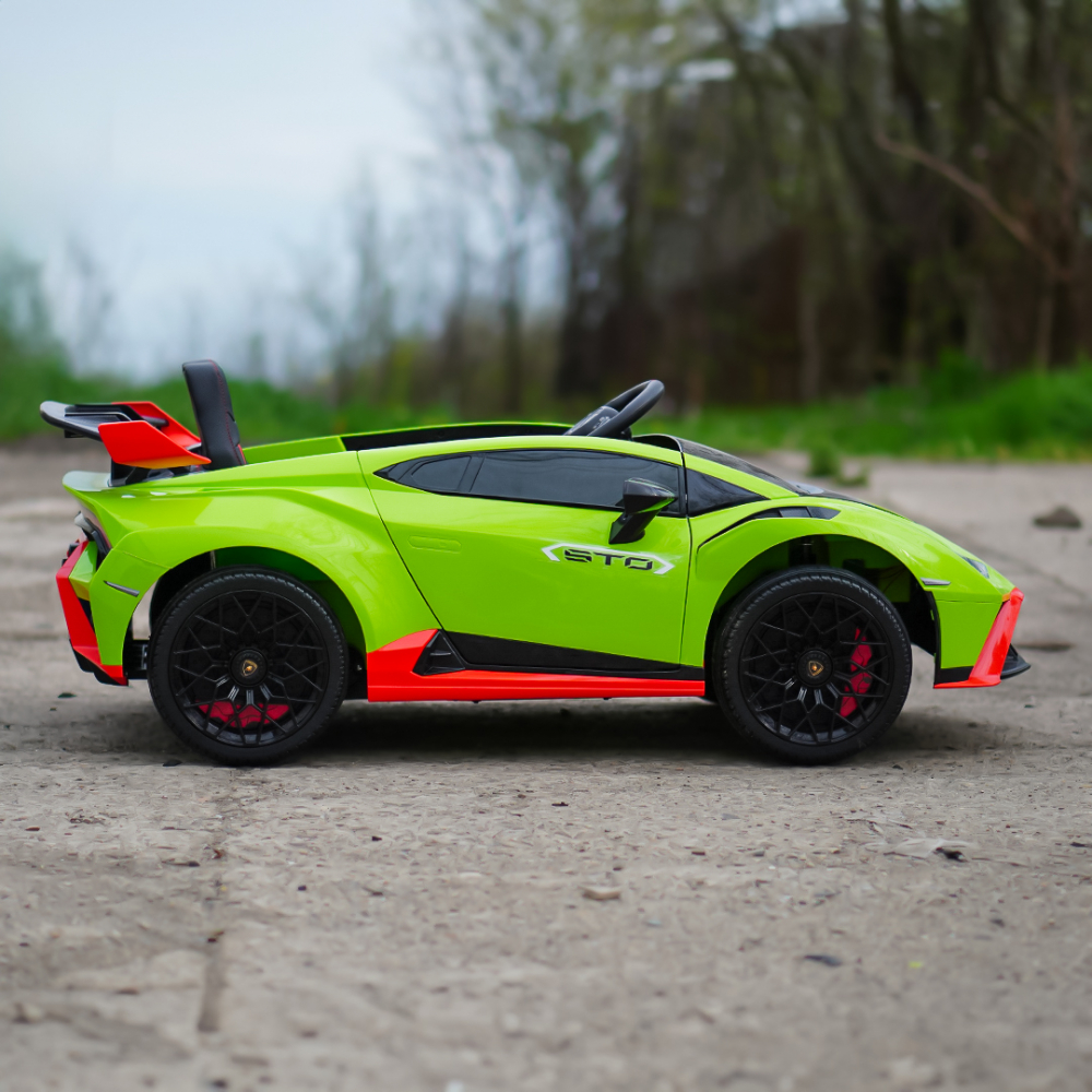 Masinuta electrica cu functie drift Lamborghini Huracan STO, putere 500W, 24V, echipare Premium, verde [7]