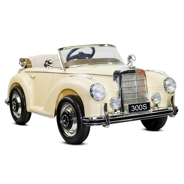 Masinuta Electrica De Epoca Mercedes 300s, 90w Putere, 12v Premium Beige