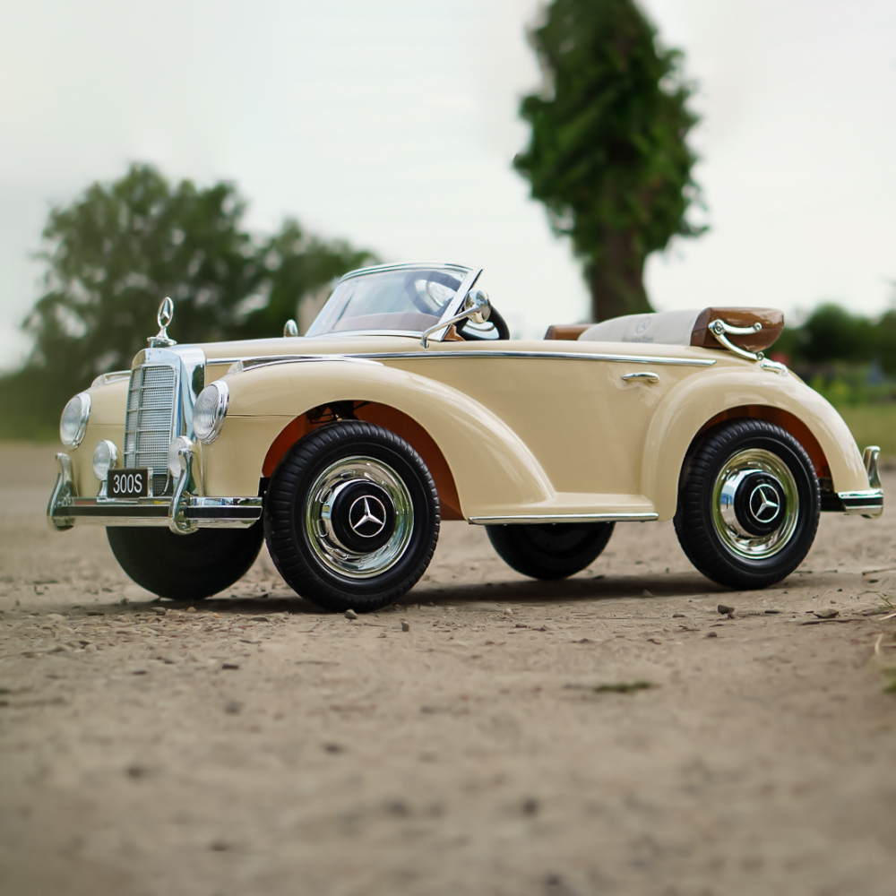 Masinuta electrica bej pentru copii Mercedes 300S [12]