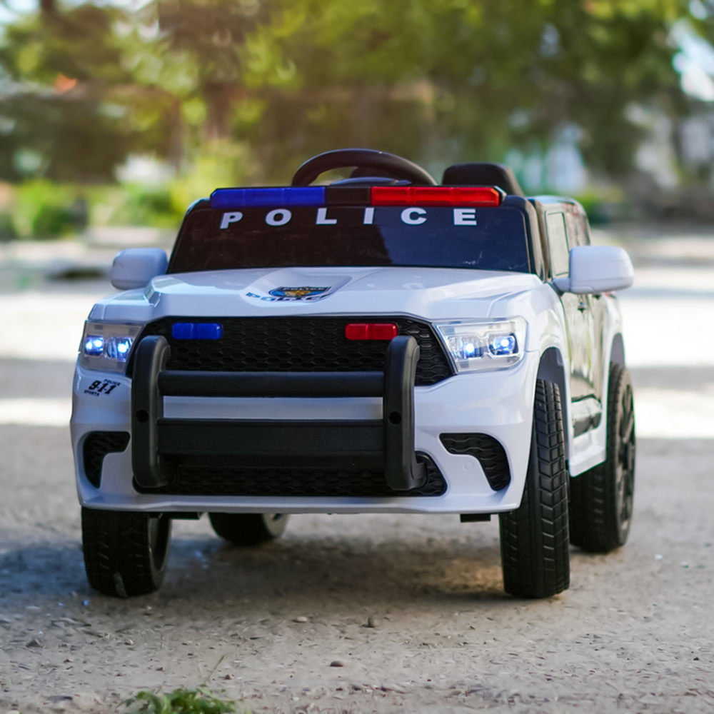 Masinuta electrica de politie, Kinderauto POLICE 911 120W 12V 7Ah premium, alba [3]
