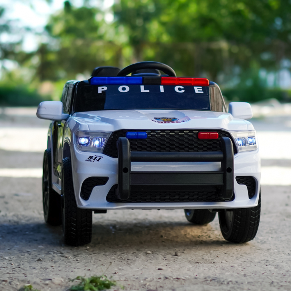 Masinuta electrica de politie, Kinderauto POLICE 911 120W 12V 7Ah premium, alba [2]