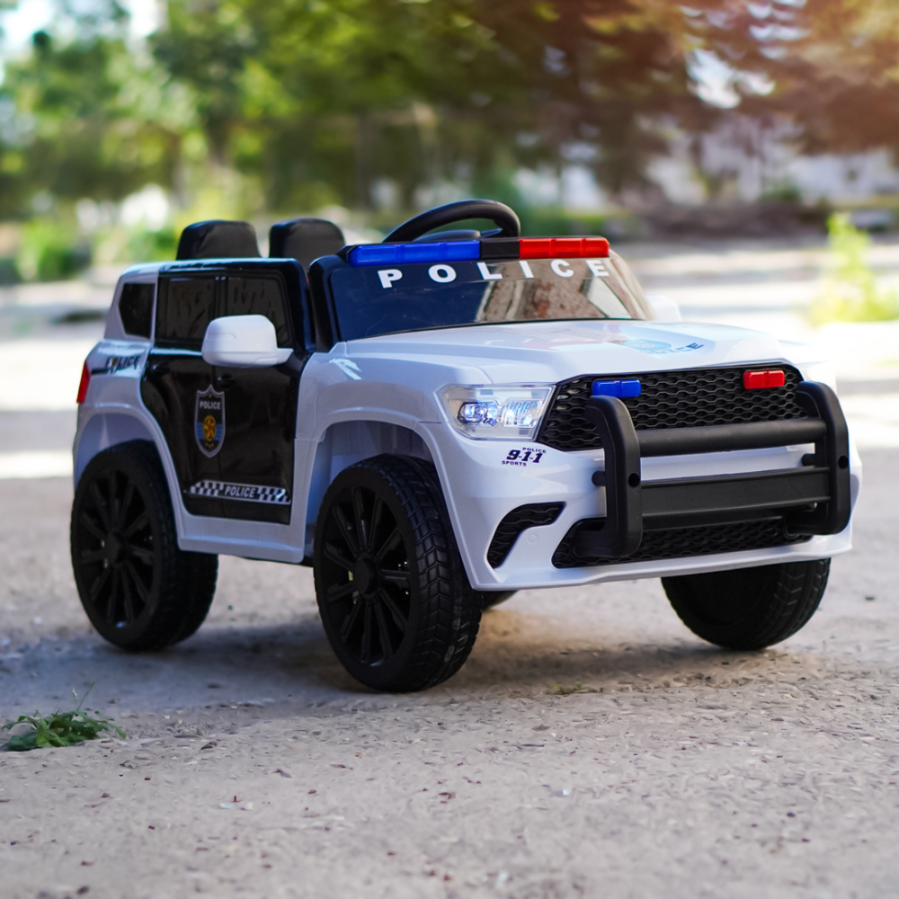 Masinuta electrica de politie, Kinderauto POLICE 911 120W 12V 7Ah premium, alba [12]