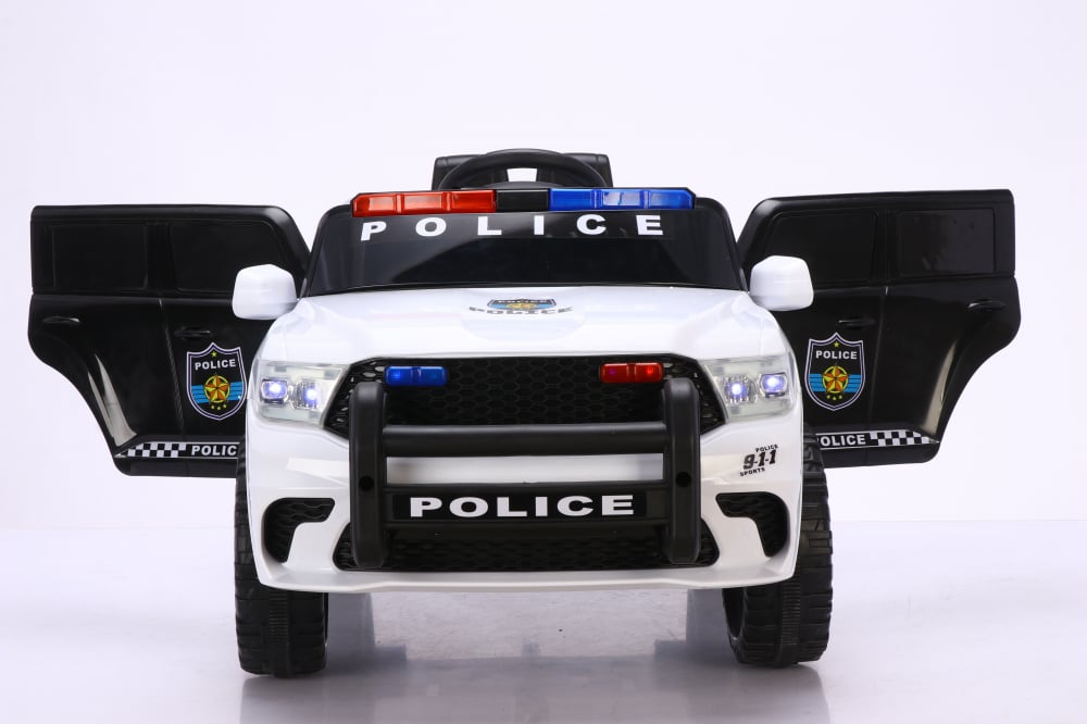 Masinuta electrica de politie, Kinderauto POLICE 911 120W 12V 7Ah premium, alba [4]