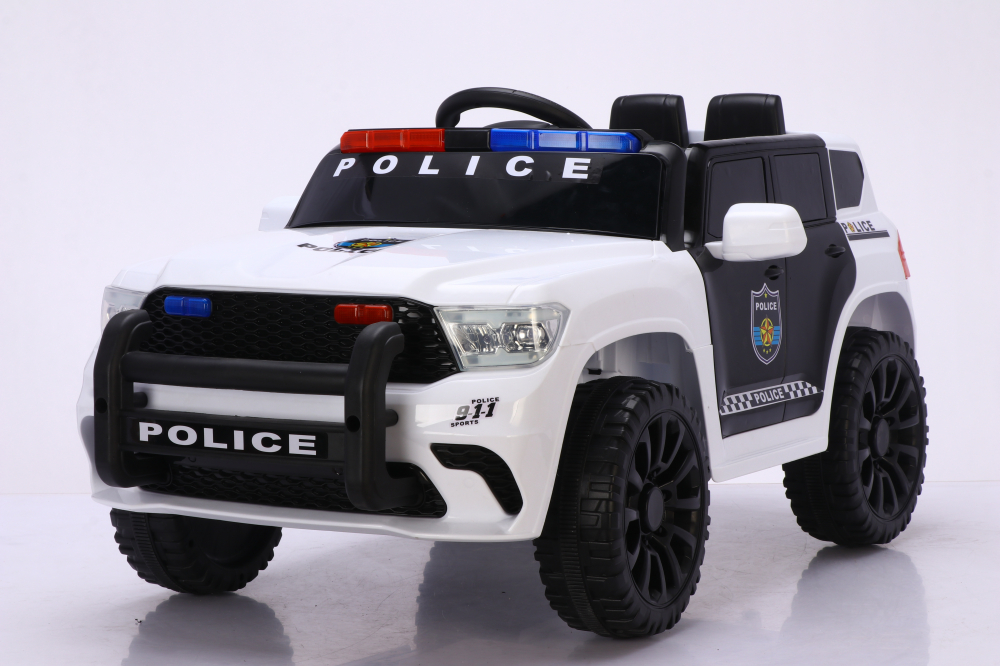 Masinuta electrica de politie, Kinderauto POLICE 911 120W 12V 7Ah premium, alba [3]