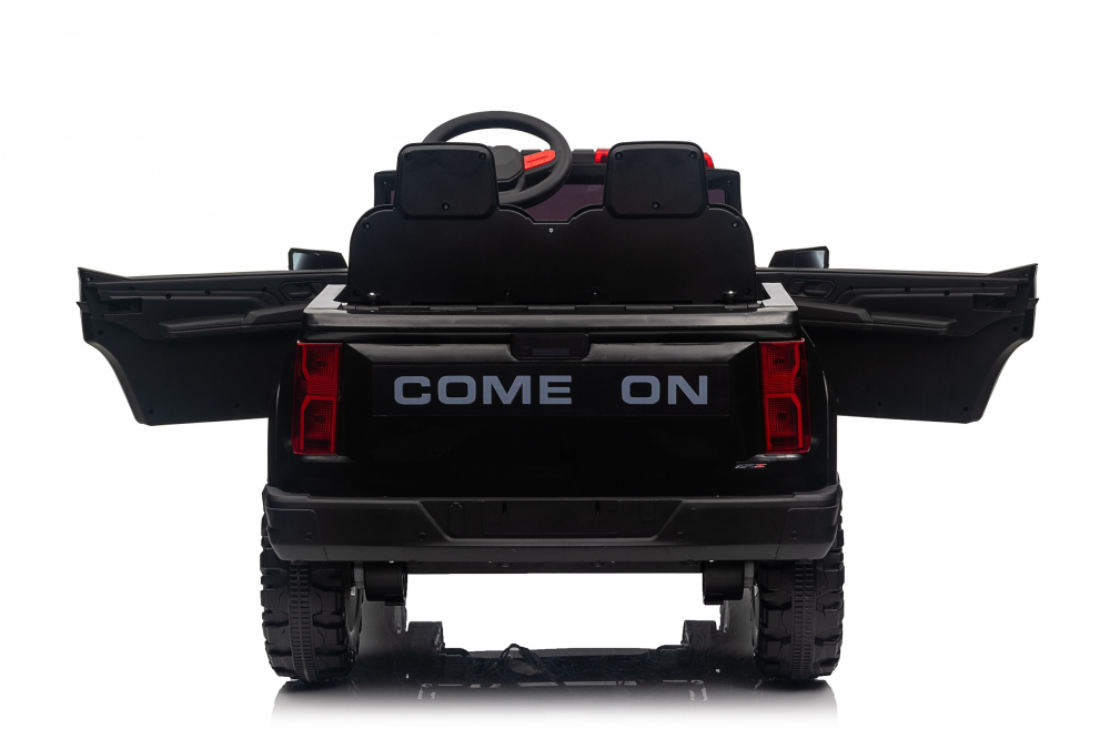 Masinuta electrica de politie pentru 2 copii, Kinderauto Police Patrol, 4x4, 800W, 24V, dotari premium, neagra [10]