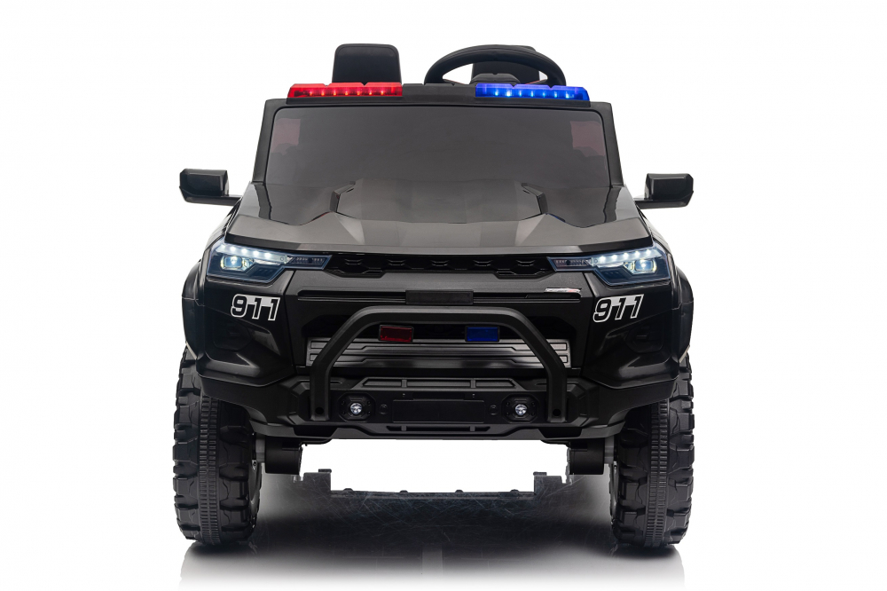 Masinuta electrica de politie pentru 2 copii, Kinderauto Police Patrol, 4x4, 800W, 24V, dotari premium, neagra [3]