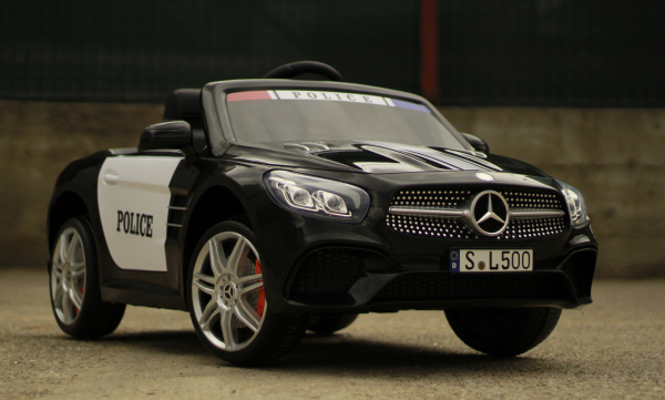 Masinuta electrica de politie Mercedes SL500 90W PREMIUM #Negru [9]