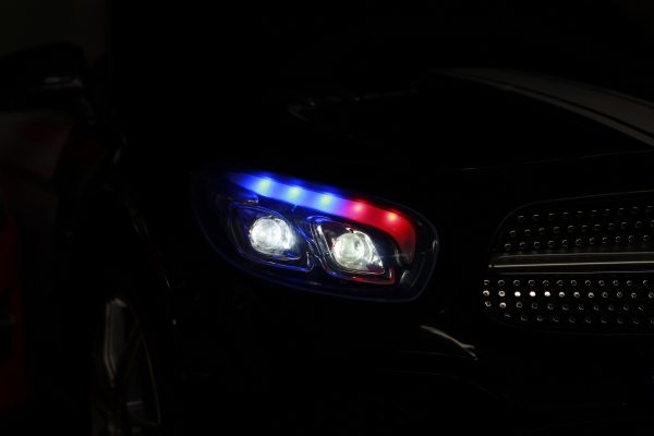 Masinuta electrica de politie Mercedes SL500 90W STANDARD #Negru [7]