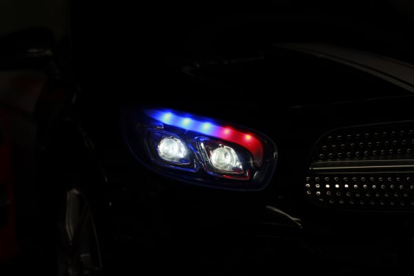 Masinuta electrica de politie Mercedes SL500 90W PREMIUM #Negru [7]