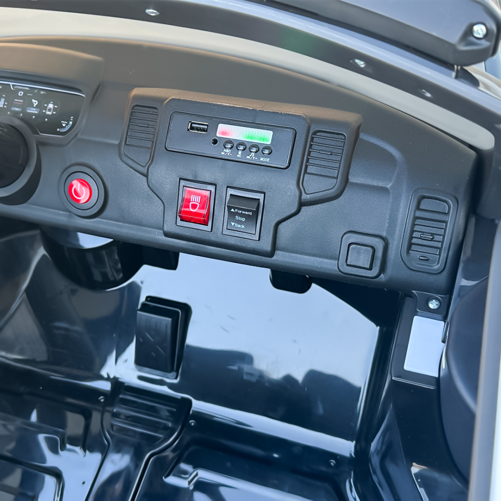 Masinuta electrica de politie pentru 2 copii, DODGE RAM 2500 REBEL, 400W, 24V, echipare, premium, neagra [13]