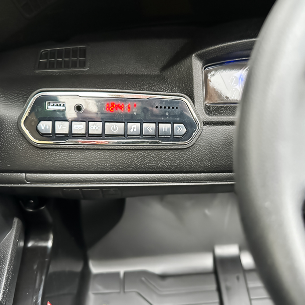 Masinuta electrica de politie, Toyota Land Cruiser, pentru 2 copii, 160W, 12V, echipare premium, neagra [16]