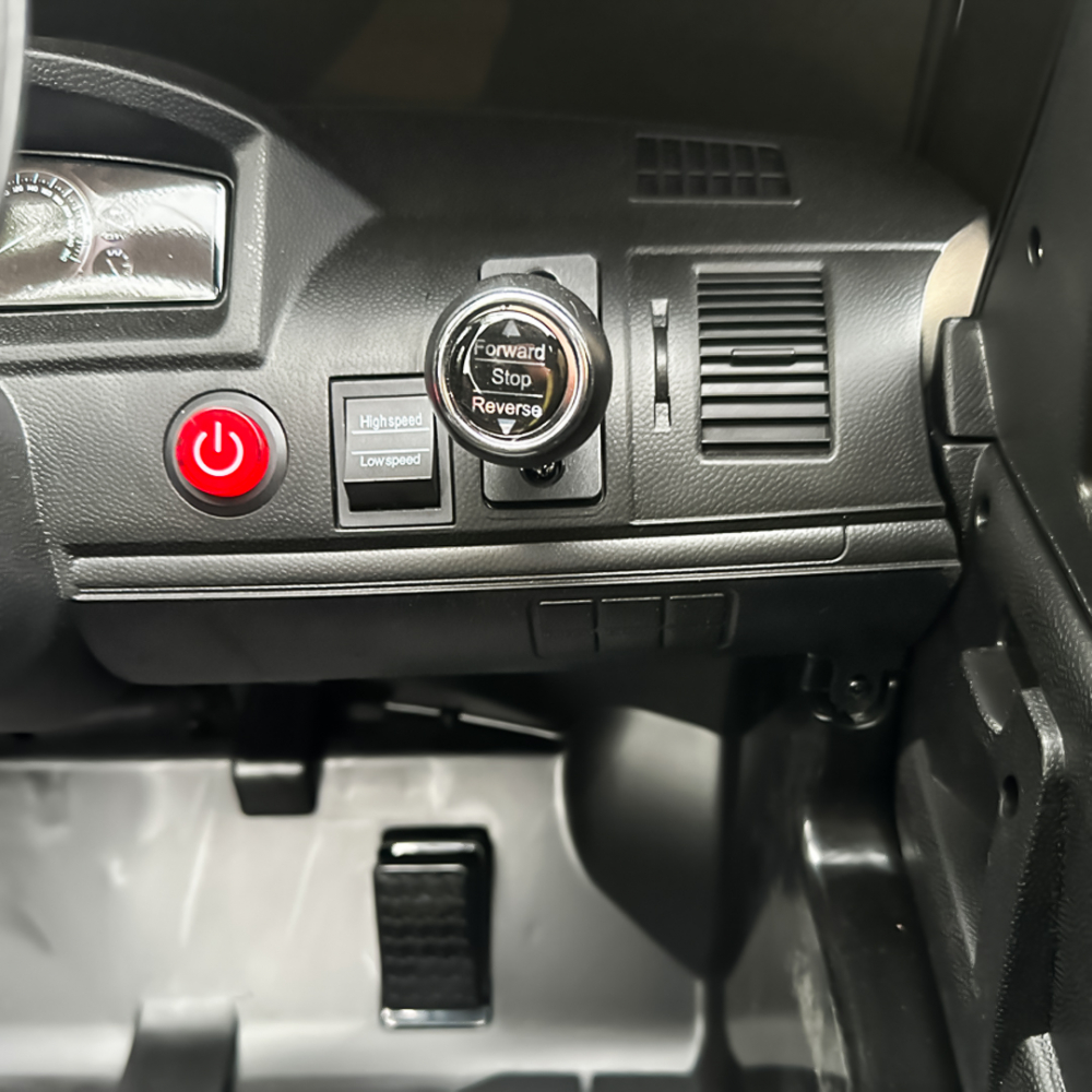 Masinuta electrica de politie, Toyota Land Cruiser, pentru 2 copii, 160W, 12V, echipare premium, neagra [17]