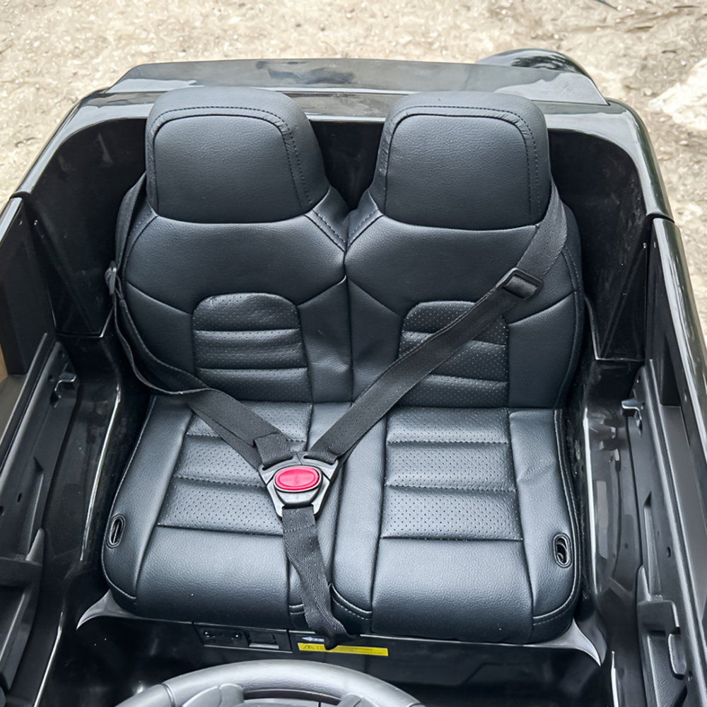 Masinuta electrica de politie, Toyota Land Cruiser, pentru 2 copii, 160W, 12V, echipare premium, neagra [18]