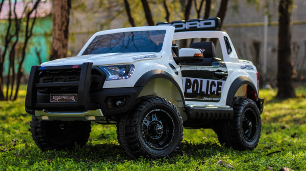 Masinuta electrica Ford Ranger F650 POLICE STANDARD 2x 35W 12V #Alb [2]