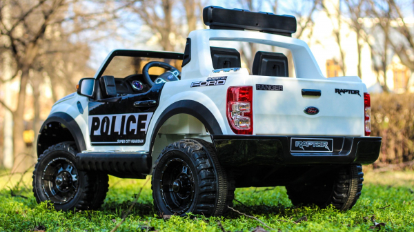 Masinuta electrica Ford Ranger F650 POLICE STANDARD 2x 35W 12V #Alb [5]