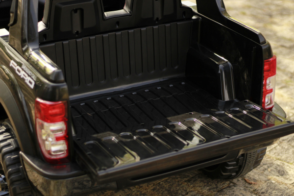 Masinuta electrica Ford Ranger POLICE 90W cu Scaun TAPITAT #Negru [3]