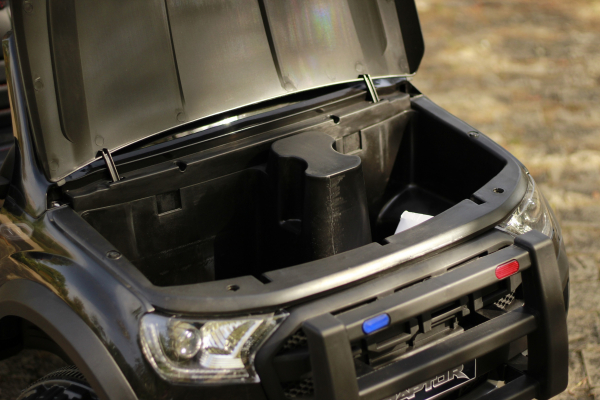 Masinuta electrica Ford Ranger POLICE 90W cu Scaun TAPITAT #Negru [5]