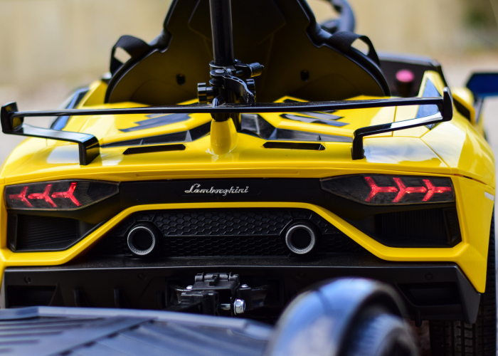 Masinuta electrica Lamborghini SVJ cu hoverboard, Galben [13]
