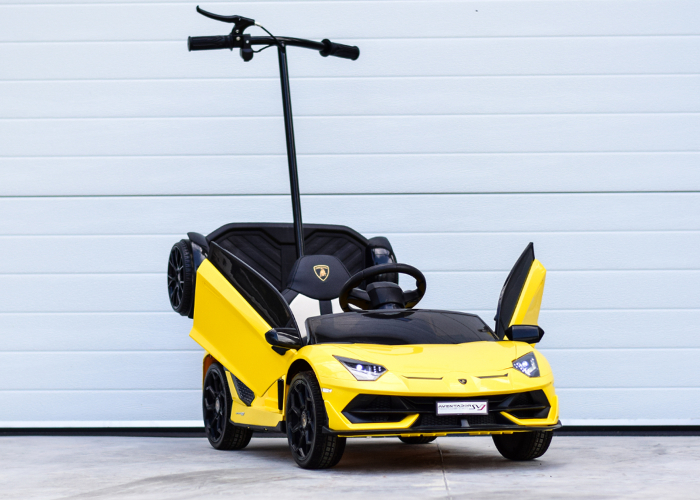 Masinuta electrica Lamborghini SVJ cu hoverboard, Galben [3]