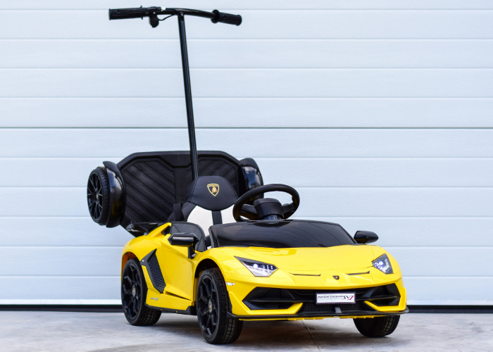 Masinuta electrica Lamborghini SVJ cu hoverboard, Galben [4]
