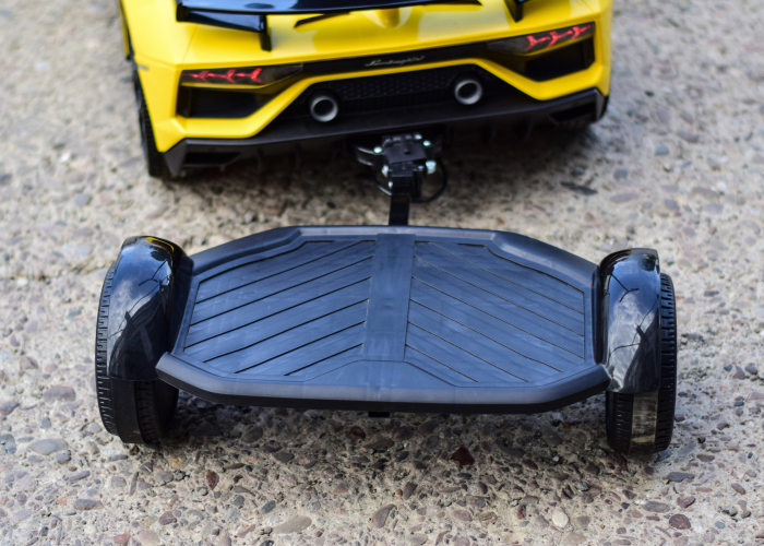 Masinuta electrica Lamborghini SVJ cu hoverboard, Galben [12]