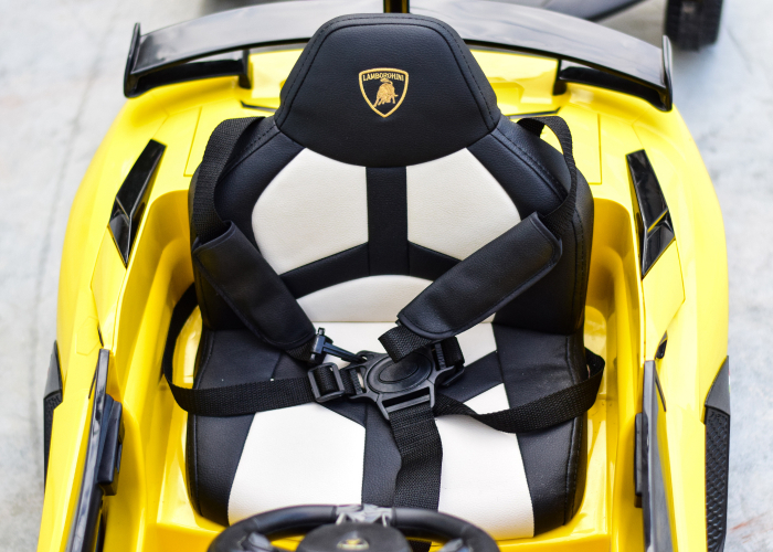 Masinuta electrica Lamborghini SVJ cu hoverboard, Galben [11]
