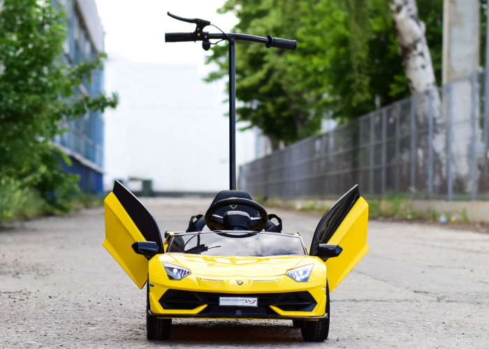 Masinuta electrica Lamborghini SVJ cu hoverboard, Galben [2]