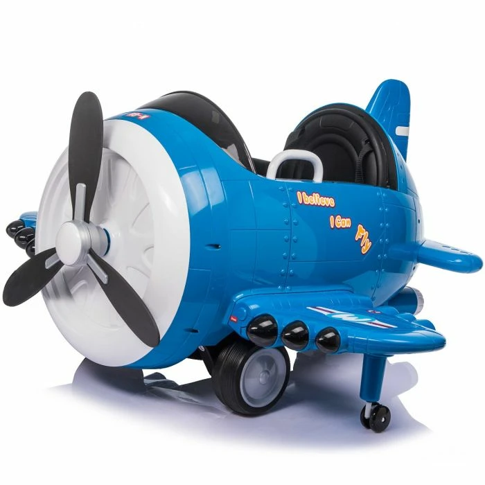 Avion Electric Pentru Copii Eyas Plane Bj20201 60w 12v, Telecomanda, Culoare Albastru