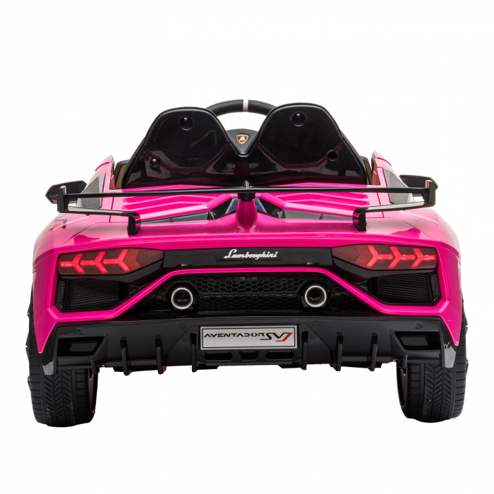 Masinuta electrica Lamborghini Aventador SVJ 90W roz [3]