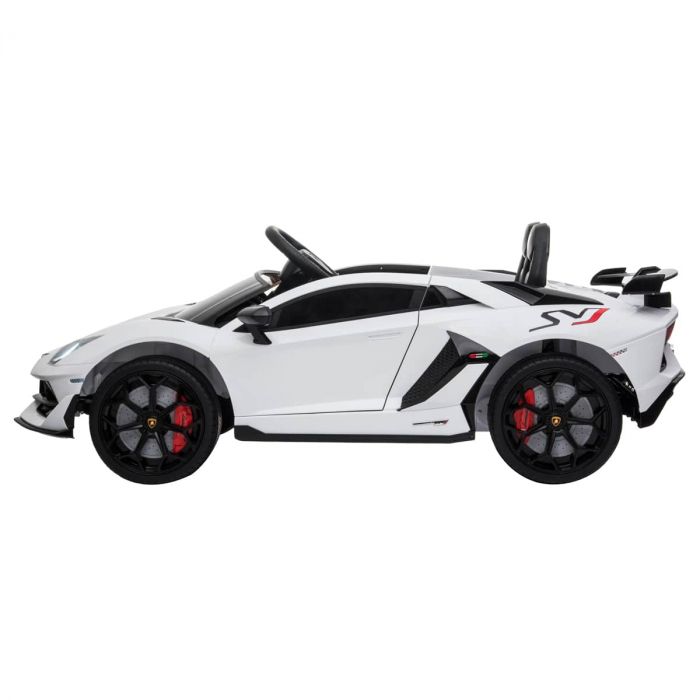 Masinuta electrica Lamborghini Aventador SVJ 90W 12V PREMIUM #Alb [5]
