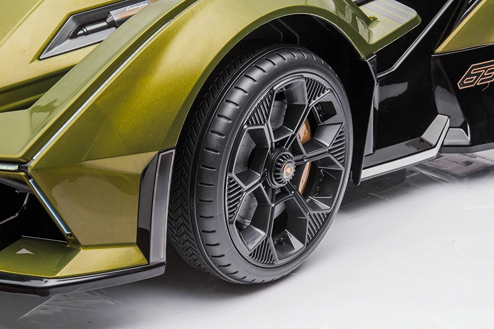 Masinuta electrica pentru copii, Lamborghini Lambo12 Vision, 4x4, 140W, 12V 14Ah, Premium, Army-Green [6]