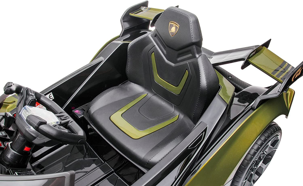 Masinuta electrica pentru copii, Lamborghini Lambo12 Vision, 4x4, 140W, 12V 14Ah, Premium, Army-Green [7]