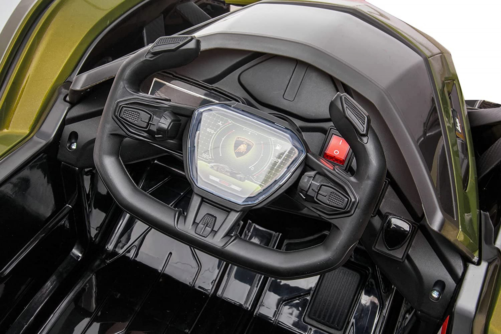 Masinuta electrica pentru copii, Lamborghini Lambo12 Vision, 4x4, 140W, 12V 14Ah, Premium, Army-Green [10]