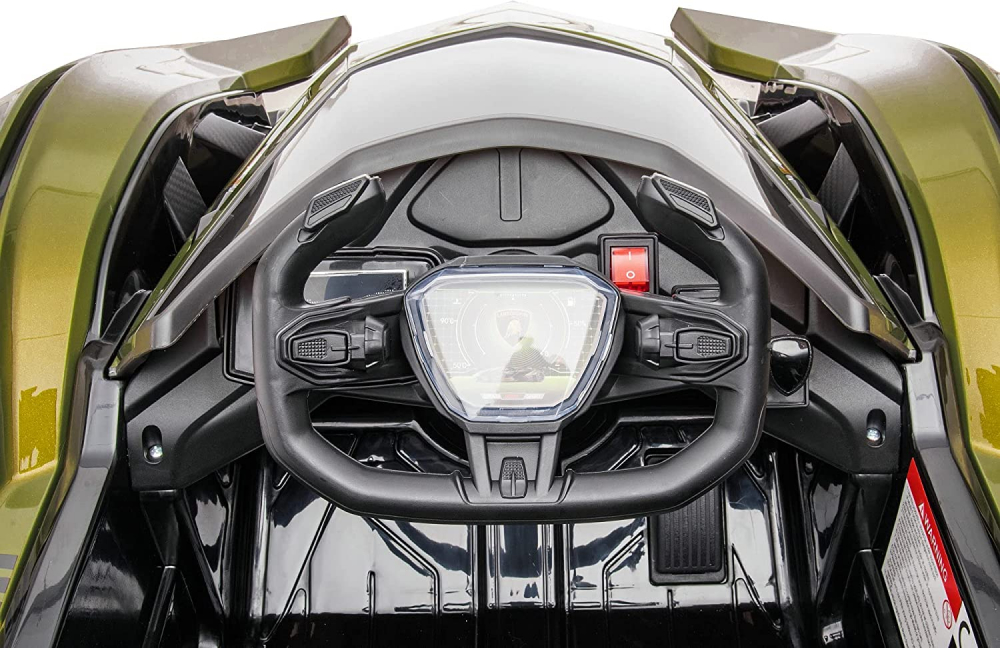 Masinuta electrica pentru copii, Lamborghini Lambo12 Vision, 4x4, 140W, 12V 14Ah, Premium, Army-Green [8]