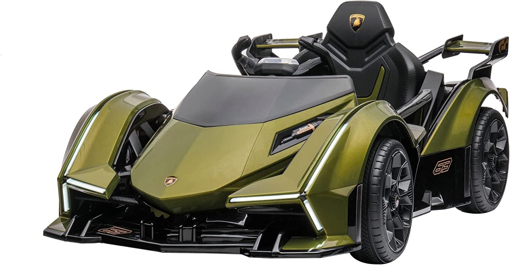 Masinuta electrica pentru copii, Lamborghini Lambo12 Vision, 4×4, 140W, 12V 14Ah, Premium, Army-Green