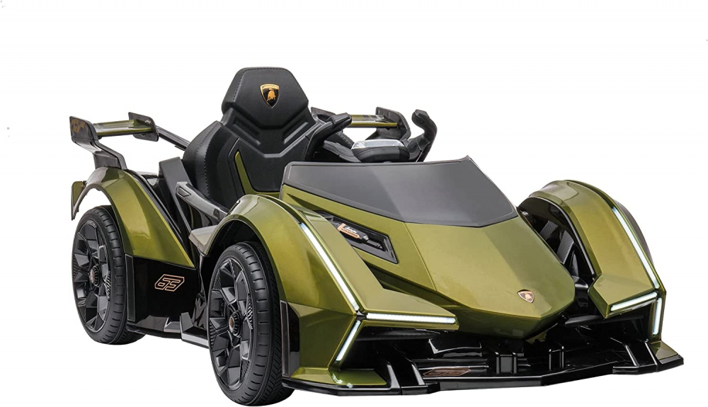 Masinuta electrica pentru copii, Lamborghini Lambo12 Vision, 4x4, 140W, 12V 14Ah, Premium, Army-Green [12]
