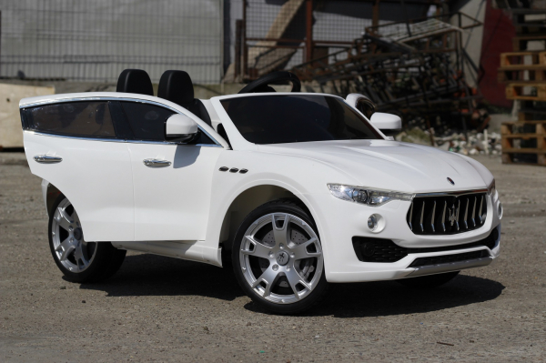 Masinuta electrica Maserati Levante 2x35W PREMIUM #Alb [5]