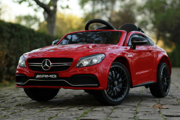 Masinuta electrica Mercedes C63 12V PREMIUM #Rosu [12]