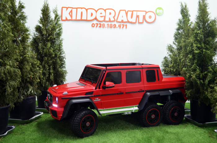 Mercedes G63 6x6 180W 12V echipare premium rosie [2]