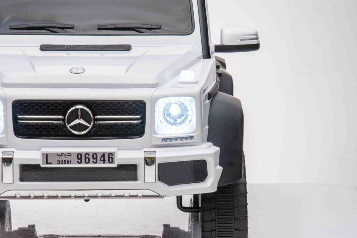 Masinuta electrica Mercedes G63 6x6 210W 12V 10Ah Premium, culoare alba [2]