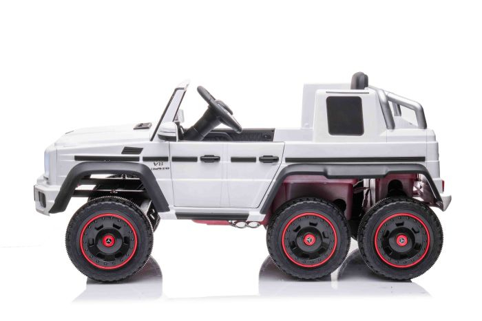 Masinuta electrica Mercedes G63 6x6 210W 12V 10Ah Premium, culoare alba [3]