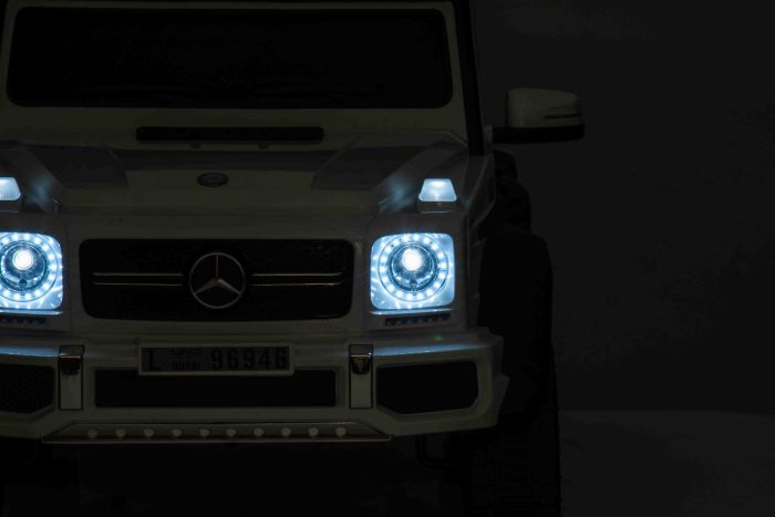 Masinuta electrica Mercedes G63 6x6 210W 12V 10Ah Premium, culoare alba [8]