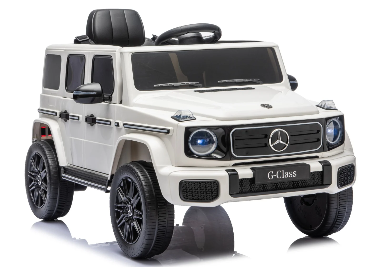 Masinuta electrica pentru copii 2-5 ani Mercedes G580 4x4, 140W 12V 7Ah, premium, culoare alba [10]