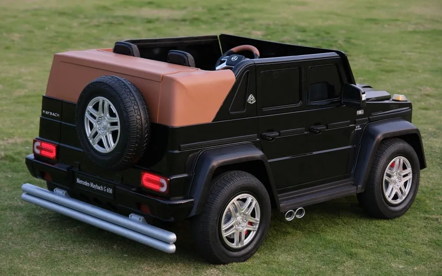 Masinuta electrica pentru 2 copii Mercedes G650 Maybach XXL 24V 14Ah si Mp4 culoare Neagra [4]