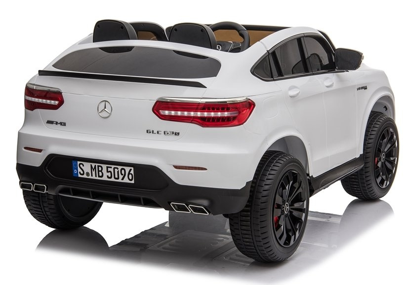 Masinuta electrica copii Mercedes GLC63s AMG, tractiune 4x4, 180W, 12V 14Ah, echipare premium, alba [16]